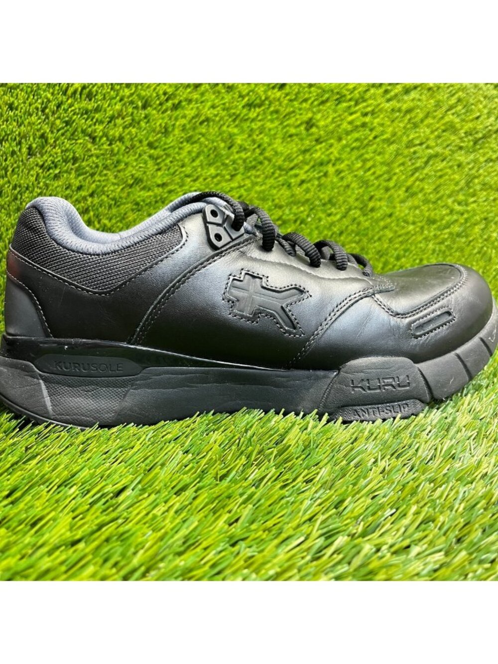 Kuru Kinetic 2.0 Mens Size 10.5E Black Athletic Leather Walking Shoes Sneakers